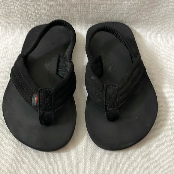 Rainbow Flip Flops with back strap toddler size 9/10 - Picture 1 of 11